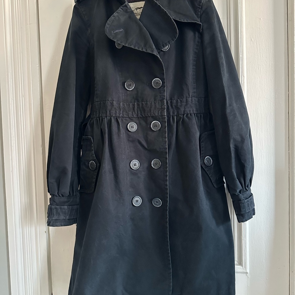 Thomas Burberry Navy Trench Coat Size S